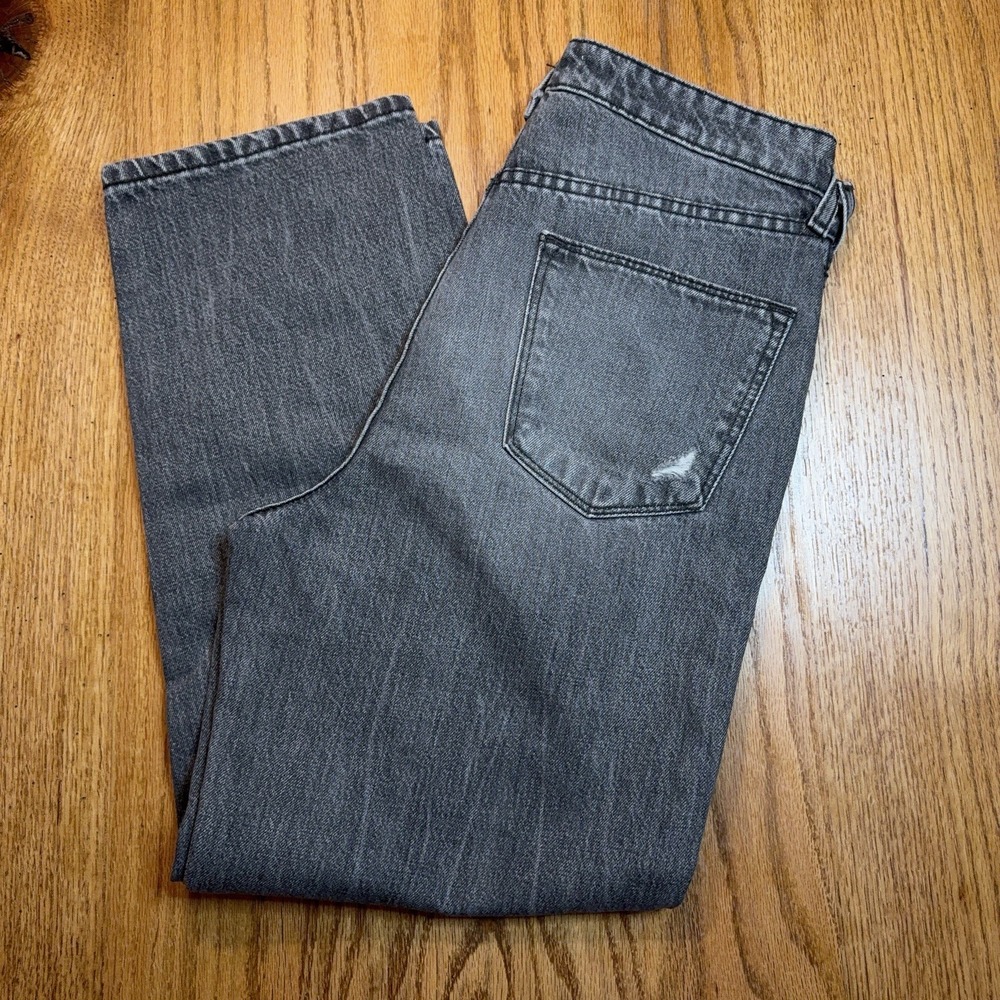 Ariat Ultra High Rise Tomboy Jeans Womens 28 (32X27) Grey Button Fly Denim